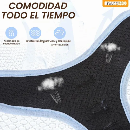 Vista 8 de BEAUTYZOO Arnés para perro sin tirones pequeño, juego de arnés y correa ajustable para perro - Fácil de usar con 3 hebillas/mango de control, arnés