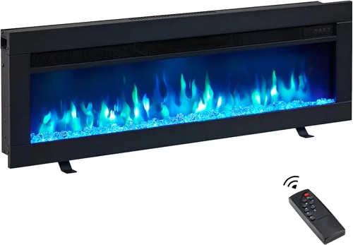 Vista 8 de Efiretric® Arthur - Chimenea eléctrica 3 en 1 de 36 pulgadas de ancho (EF456), independiente, montaje en pared, empotrada, efecto de llama de 9