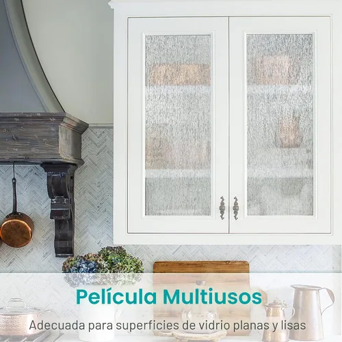 Vista 6 de VELIMAX Película de ventana de vidrio para lluvia, película adhesiva estática para privacidad, adhesivo decorativo de vidrio para oficina