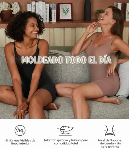 Vista 2 de FeelinGirl Faja moldeadora para mujer, moldeador de cuerpo completo, control de abdomen, levantador de glúteos, pantalones cortos Negro
