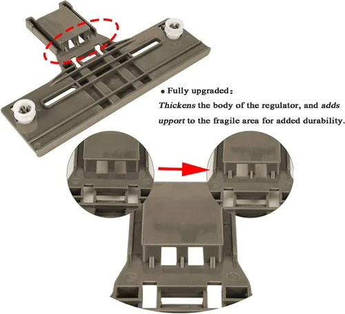 Vista 2 de Piezas de estante superior para lavavajillas W10350376 y W10195840 y W10195839 para lavavajillas Kenmore Elite 665, lavavajillas Whirlpool