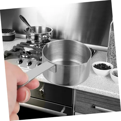 Vista 4 de Cuchara medidora de acero inoxidable para salsas, herramienta para cocinar y hornear, 1 ud