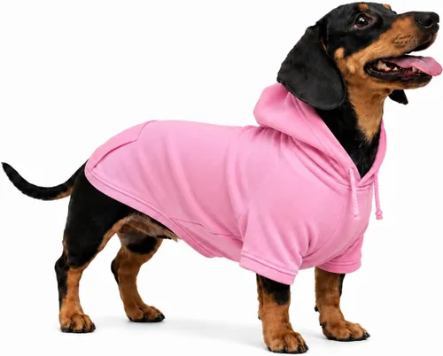 Vista 56 de Lovelonglong Sudadera básica con capucha para perros, 100% algodón, se adapta a perros pequeños, medianos y grandes, color negro, XS