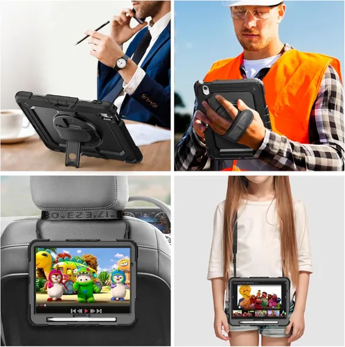 Vista 4 de BLOSOMEET Funda para iPad Air de 11 pulgadas M3 2025 y M2 2024 con protector de pantalla de vidrio templado y soporte para lápiz, funda para iPad
