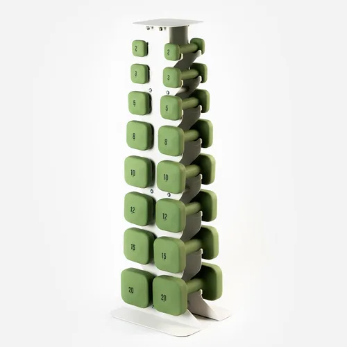Vista 14 de WeGym SafeGrip Square Dumbbells with Anti Slip Handles, Aesthetic Free Weights for Home Workouts, Stable Design Prevents Rolling during Floor