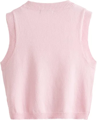 Vista 2 de Floerns - Camiseta corta sin mangas con cuello redondo y diseño de fresas para mujer