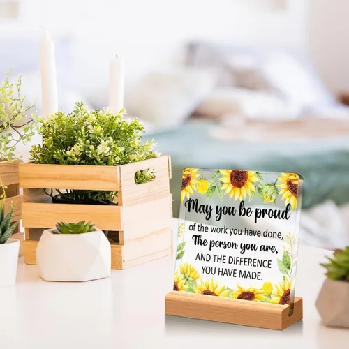 Vista 6 de Regalos de agradecimiento de jubilación para mujeres, regalo de mentor de entrenador, regalo de trabajador social, placa de oficina regalo