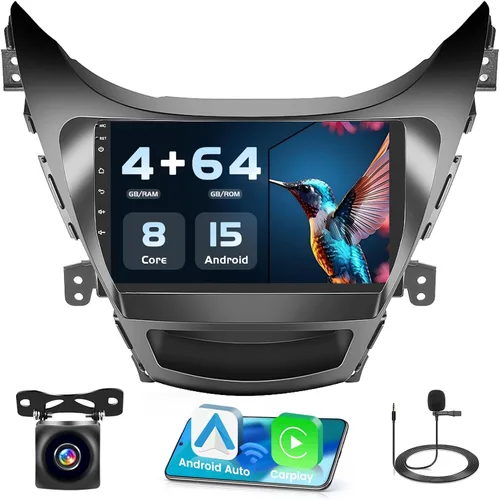 Vista 12 de [DSP y EQ] Radio de coche 2+64G para Hyundai Elantra 2011-2013 9 Inch IPS Touch Screen Car Stereo, Wireless Carplay/Android Auto, GPS Navigation