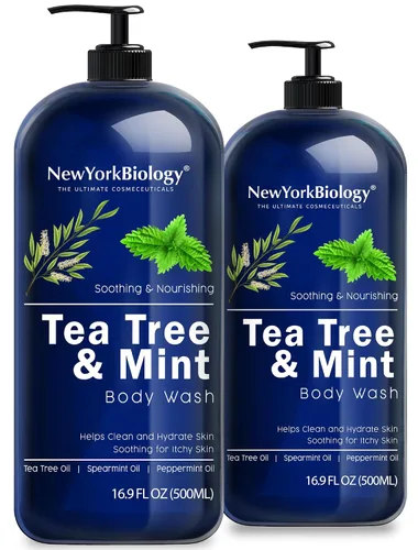 Vista 7 de New York Biology Jabón de árbol de té para hombres y mujeres - Jabón corporal hidratante ayuda a calmar la piel - Limpiador refrescante e hidratante