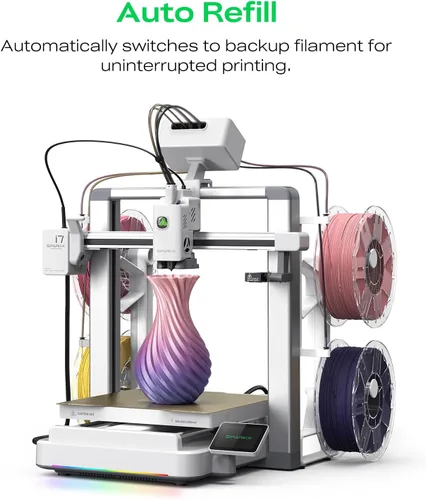 Vista 5 de Creality SPARKX i7 Nano Combo 3D Impresora 3D, multicolor con CFS Nano de alta velocidad preensamblable de autonivelación automática de filamento
