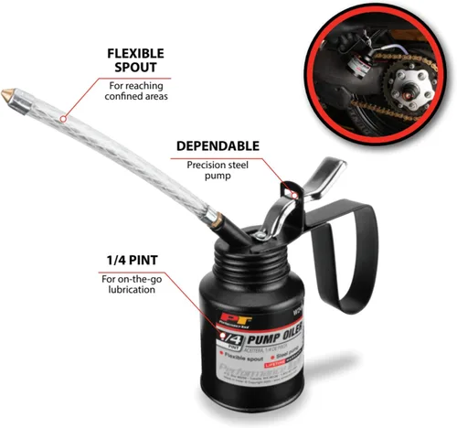 Vista 3 de Herramienta de Rendimiento W241 Bomba de Acero de Precisión con Boca Flexible, Tamaño Conveniente de 1/4 Pinta para Fácil Transferencia de Aceite