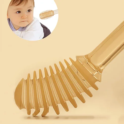 Vista 7 de Cepillo de dientes de entrenamiento para bebés, cabezal de cepillo de silicona suave, cepillo de dientes para bebés, cepillo de dientes para niños