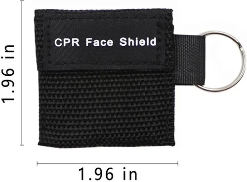 Vista 2 de 100 piezas RCP máscara de protección facial llavero kit de emergencia escudos faciales de rescate para primeros auxilios o entrenamiento de RCP