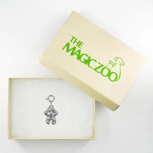Vista 6 de Regalos Havaneses para mujer, dije de plata de ley Havanese para pulsera con dijes, hecho a mano en los Estados Unidos