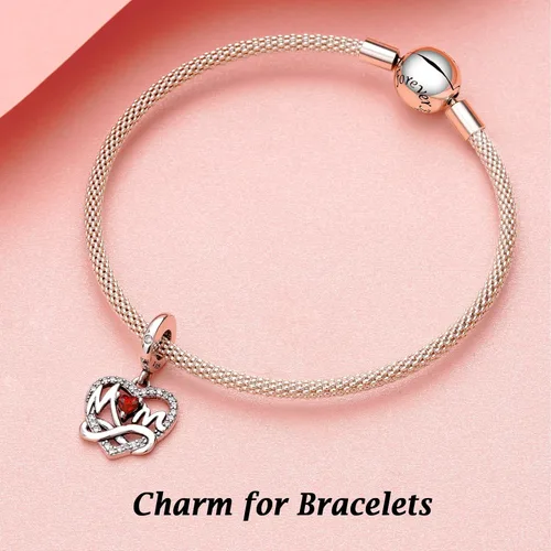 Vista 3 de Annmors Charms for Bracelets Family Animal Safety Chains Nature Dangle for Women Bracelets & Necklace Pendant