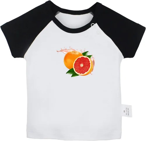 Vista 4 de Camiseta con estampado de pomelo de frutas, camisetas de bebé para bebés, camisetas de manga corta para recién nacidos, camiseta gráfica para niños