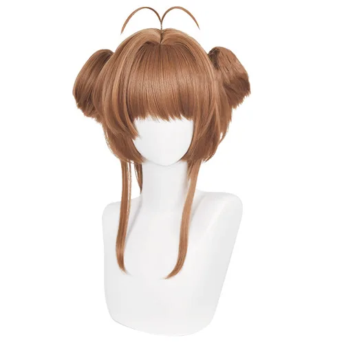 Vista 3 de Sakura - Peluca para cosplay de color granate (SAKURA))