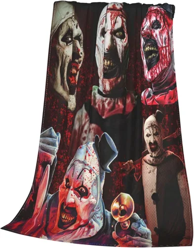 Vista 2 de Terrifier - Manta de microforro polar ultrasuave para niños y adultos, para todas las estaciones, para oficina, empresa, hogar, sofá, cama, sofá, 40