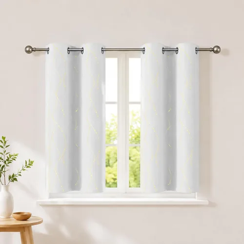 Vista 19 de BUHUA - Paneles de cortina opacas para sala de estar, cortinas con aislamiento térmico, cortinas de ventana para dormitorio, 72 pulgadas de largo