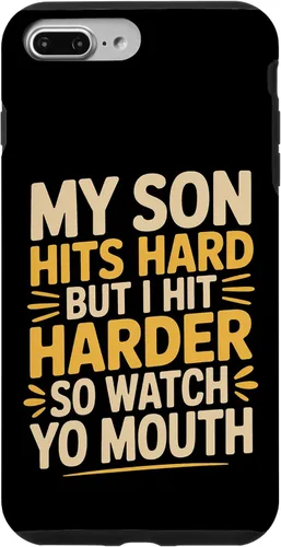 Vista 12 de My Son Hits Hard But I Hit Harder So Watch Yo Mouth - Case for iPhone XR