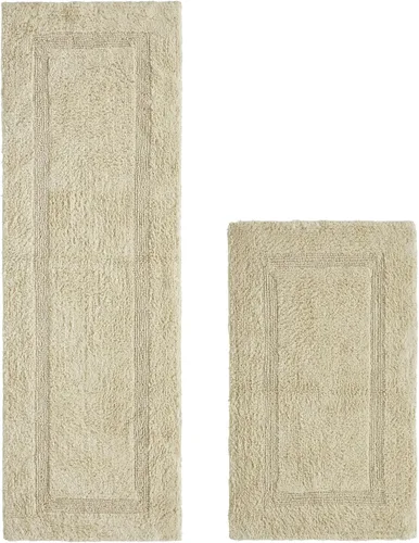 Vista 61 de Better Trends Alfombra de Inodoro en Forma de U Cubierta de Asiento de Inodoro de Lujo 100% Algodón Absorbente de Agua, Cubierta de Tapa Reversible