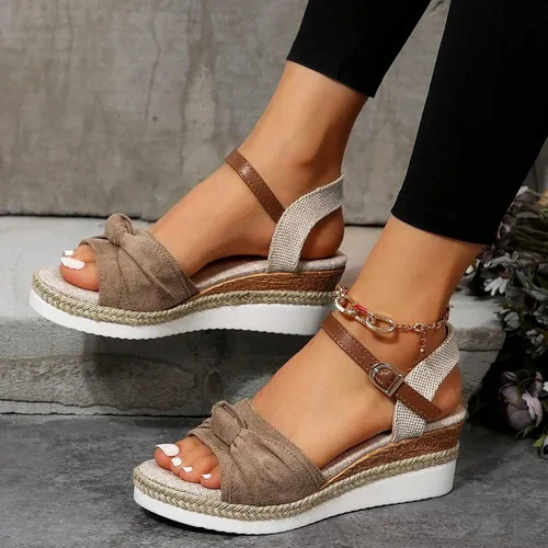 Vista 9 de Dheva-C Sandalias ortopédicas para mujer, sandalias de moda con punta abierta, sandalias para caminar con soporte de arco antideslizantes