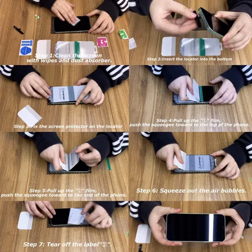 Vista 6 de Paquete de 2 protectores de pantalla de película de hidrogel JDHDL para iPhone 14 Pro Max/iPhone 14 Plus/iPhone 13 Pro Max (6.7 pulgadas), protector