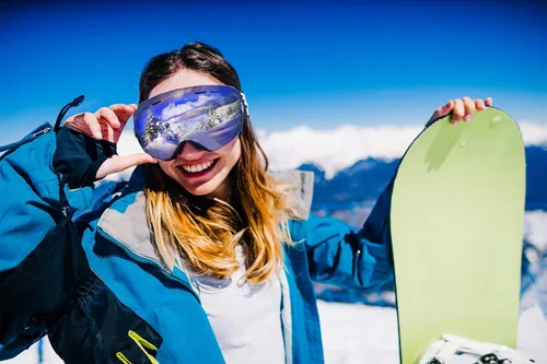 Vista 8 de EXP VISION Gafas de esquí de snowboard para hombres, mujeres y jóvenes, antiempañamiento OTG, gafas de nieve de invierno, lentes desmontables