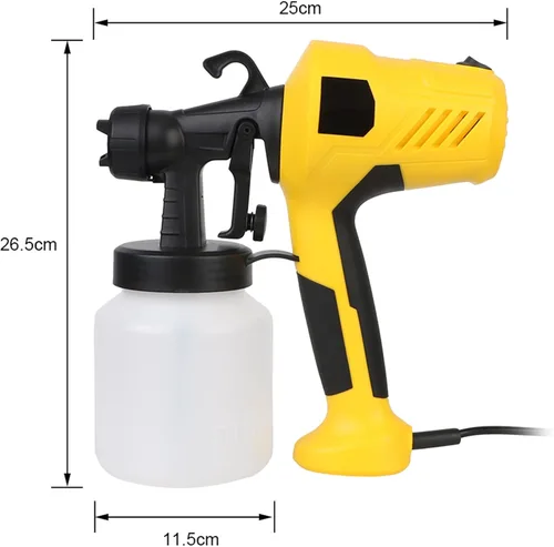 Vista 8 de Pistola pulverizadora de chocolate, máquina manual de chorro de arena de 500 W para postre – DIY hornear pastel aerógrafo pistola colorante