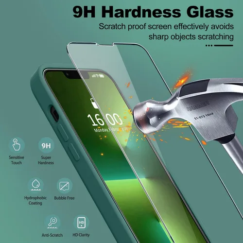 Vista 6 de BossKiss Compatible con iPhone 13 Pro Max Funda, Funda de Silicona Líquida Premium [Tacto Aterciopelado]