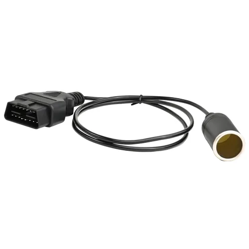 Vista 5 de 1M/3.3ft OBD2 macho a encendedor de cigarrillos hembra conector vehículo coche ahorro de memoria cable de alimentación