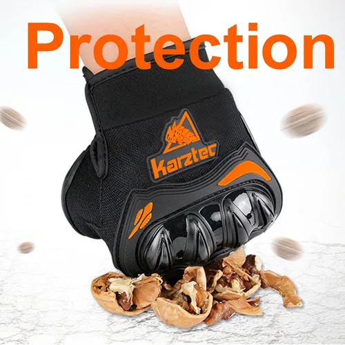 Vista 2 de OUNIXUE Guantes de motocross para hombres y mujeres, guantes de motocross para pantalla táctil, dedos completos, antideslizantes, MX MTB ATV BMX