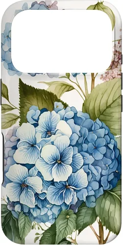 Vista 30 de Watercolour Vintage Blue Hydrangea with Flower Flower Case for iPhone 17
