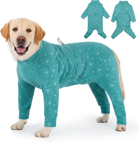 Vista 9 de Abrigos para perros, overol de otoño e invierno para perros grandes y medianos, traje de recuperación más cálido, overol de forro polar para perro