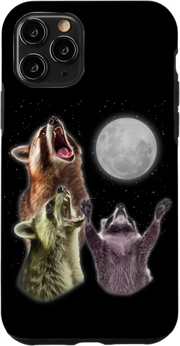 Vista 27 de Funda para iPhone 16 3 mapache luna aullando divertido mapache animal amante zoólogo