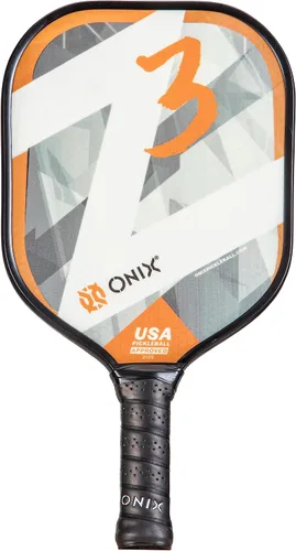 Vista 13 de Onix Graphite Z5 - Paleta de pickleball de fibra de carbono con forma de cuerpo ancho, núcleo de panal y cara de grafito ONIX Paleta de pickleball