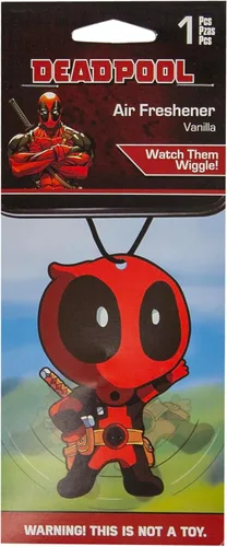 Vista 3 de Plasticolor 005425R01 ambientador de auto para Marvel Comics Deadpool Wiggler
