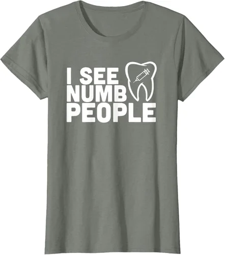 Vista 13 de I see Numb People - Camiseta de regalo para dentista dental, Negro, S