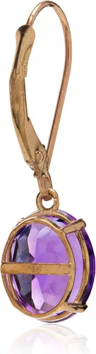 Vista 2 de Tienda Collection 14k Gold 8 x 10mm Oval Gemstone Dangle Earrings for Women with Leverbacks