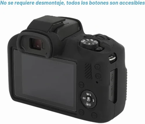 Vista 6 de Pocoukate Funda para cámara Canon EOS R100, cubierta protectora de silicona suave con protector de pantalla EOS R100, Accesorios para cámara sin