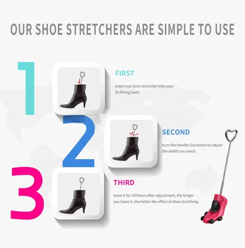 Vista 5 de Estirador de zapatos para hombres y mujeres, expansor de zapatos de 4 vías, resuelve los problemas de juanetes y otros problemas de pies causados