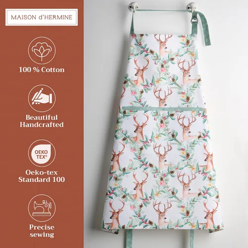 Vista 182 de Maison d' Hermine Delantales para mujer con bolsillo, 100% algodón (27.50 x 31.50 pulgadas)