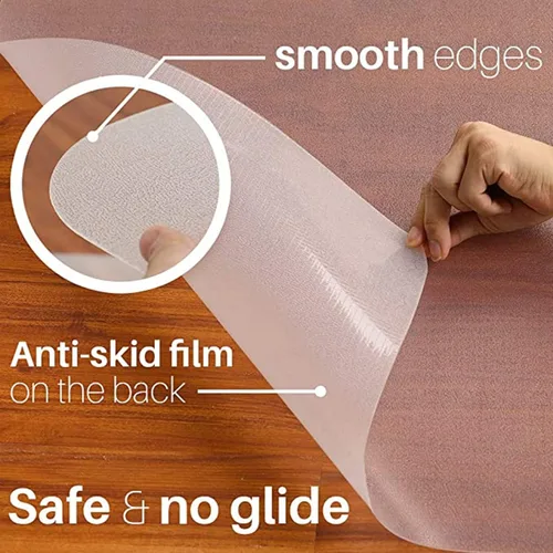 Vista 6 de Alfombrillas para sillas de suelo duro, protector de mesa transparente de varios tamaños, protector de mesa de cocina, comedor, cubierta de muebles