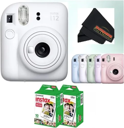 Vista 12 de Fujifilm Cámara instantánea Instax Mini 12 - Blossom Pink con 3 paquetes individuales
