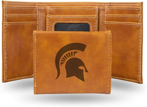 Vista 14 de NCAA Rico Industries - Billetera triple grabada con láser, con grabado láser, accesorio para hombre