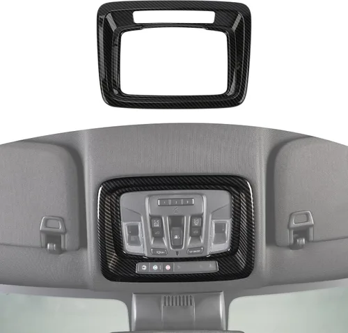 Vista 8 de RT-TCZ Marco de luz de cúpula para consola superior Silverado para Chevy Silverado GMC Sierra 2019 en adelante Accesorios interiores de grano