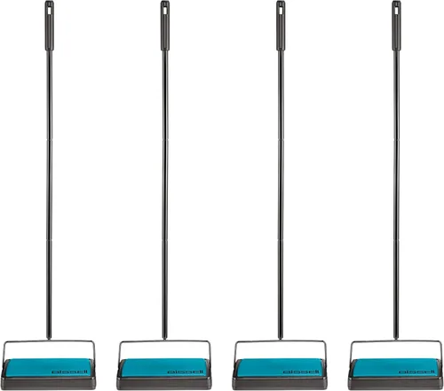 Vista 7 de Bissell Easy Sweep Barredora Compacta para Alfombras y Pisos, 2484A, Verde Azulado