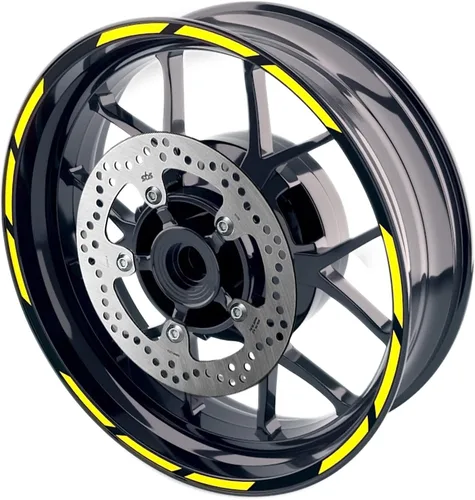 Vista 9 de MC MOTOPARTS Pegatinas para llantas exteriores de 17 pulgadas S01B compatibles con YZF R125 MT125 MT07 MT10 MT25 FZ25 MT03 (azul)