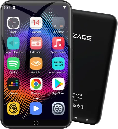Vista 12 de 160GB MP3 Player, MP4 Player with Bluetooth and WiFi, ZAQE 4.02" Bluetooth Music Player, HiFi Sound Digital Music, MP3 & MP4 Player with Spotify