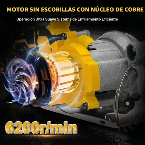 Vista 2 de Sierra circular inalámbrica de 5 pulgadas para batería Dewalt 20V Max, sin